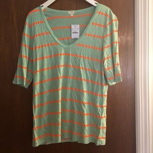 JCREW scoop neck 3/4 tee